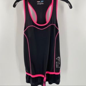 4/$25 Fila sport size M black & pink tank top